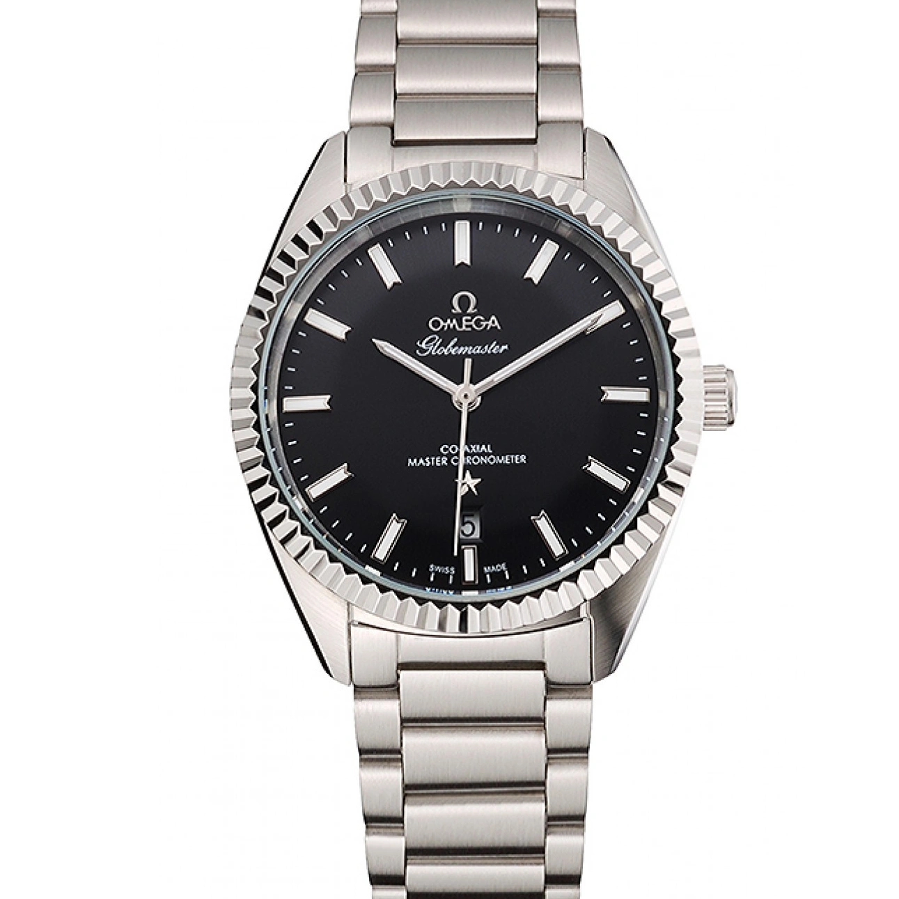 1024 Omega Globemaster Black Dial Stainless Steel Case And Bracelet